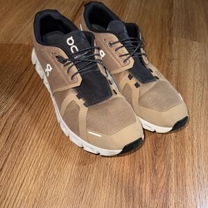On Cloud 5 Running Men's Tan and Black Running Shoes Size 11
